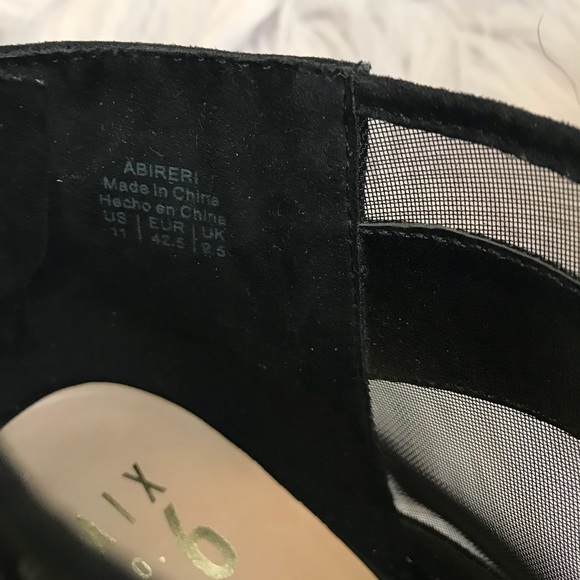 Abireri Bootie Black suede and mesh heel - Picture 7 of 7